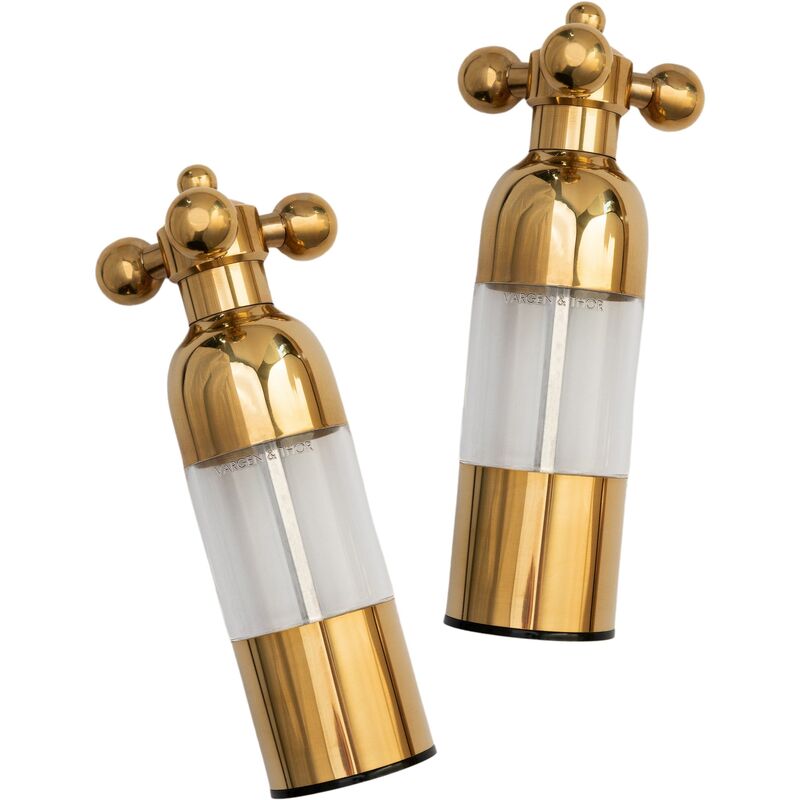 salt- och pepparkvarn, guld