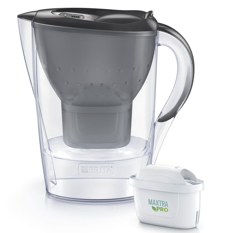 Marella vannfilterkanne + 3 filtre, grå