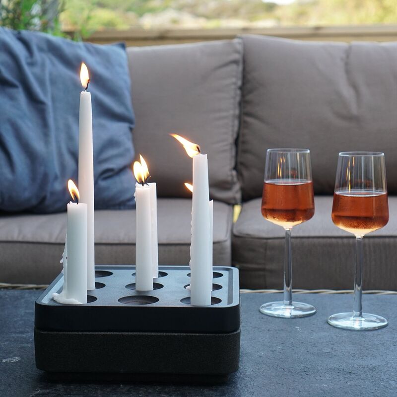 Korkskål för stumpastaken, liten, svart