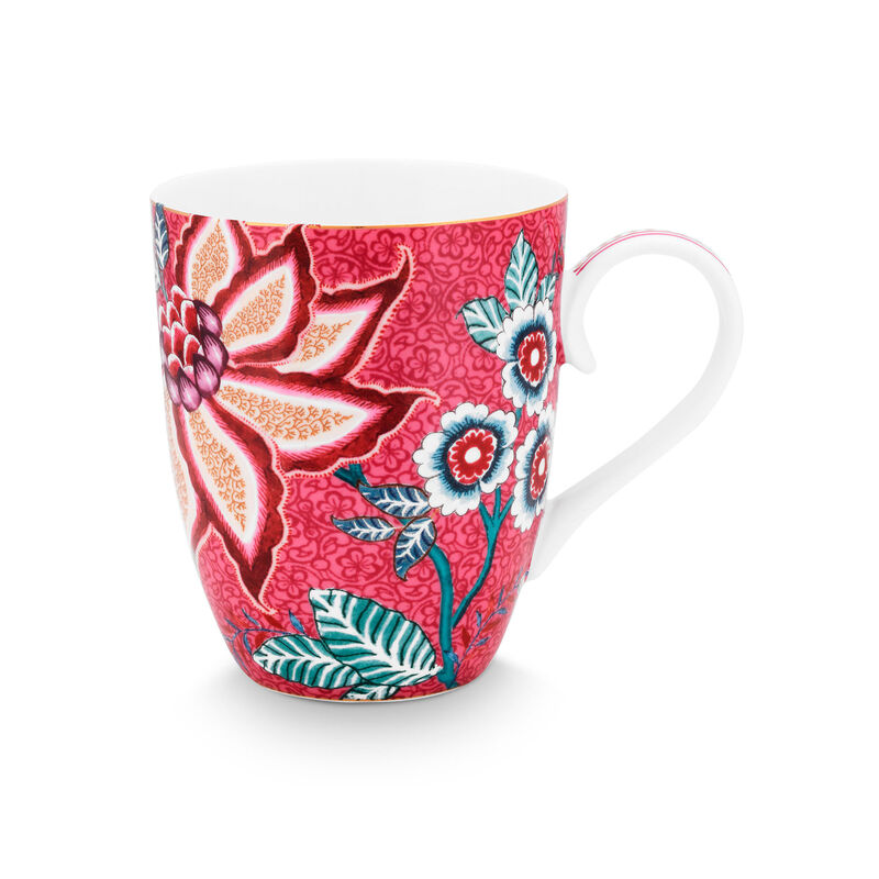 PIP Studio Flower Festival krus 35 cl 2-pakning, rosa