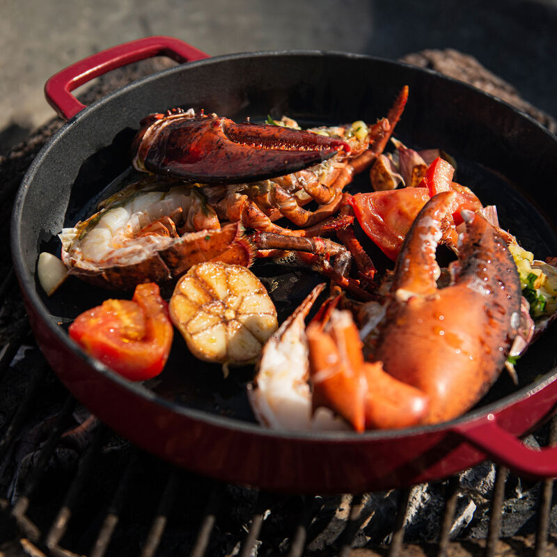 Valurautapannu 28 cm, bordeaux