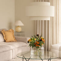 Globen Lighting Noah Bouclé pendellampa 70 cm, vit