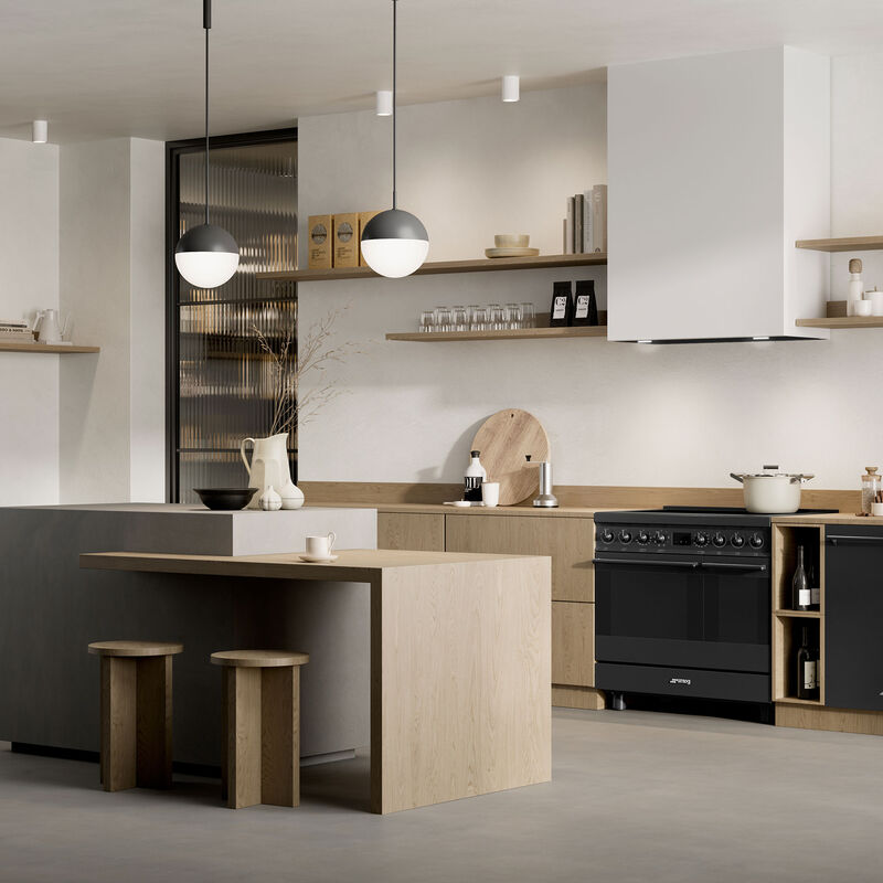 C92IPN2 Classic induktionskomfur med to ovne 90 cm, mat sort