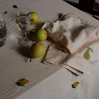 Midnatt Soda Lemon duk 250×145 cm, beige