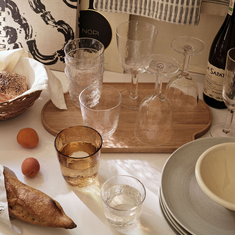 Slått drikkeglass, klart