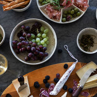 Ditte tarjoilukulho, beige/bordeaux