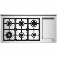 MAS126G2ENET Heritage gasspis med dubbelugn, 120 cm, mattsvart