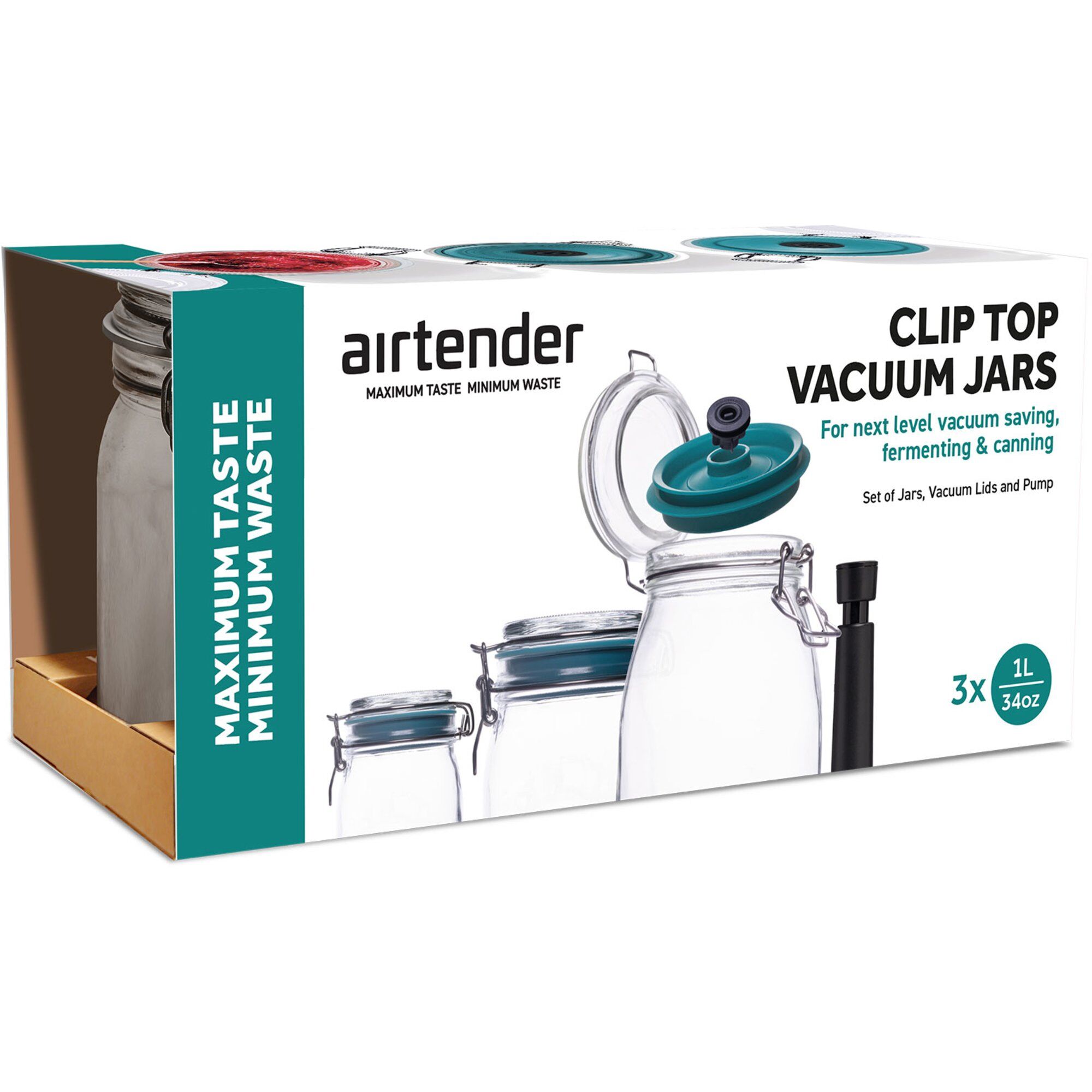 Alternativ bild 1 för Airtender Vakuumförslutare + 3 burkar 1 liter