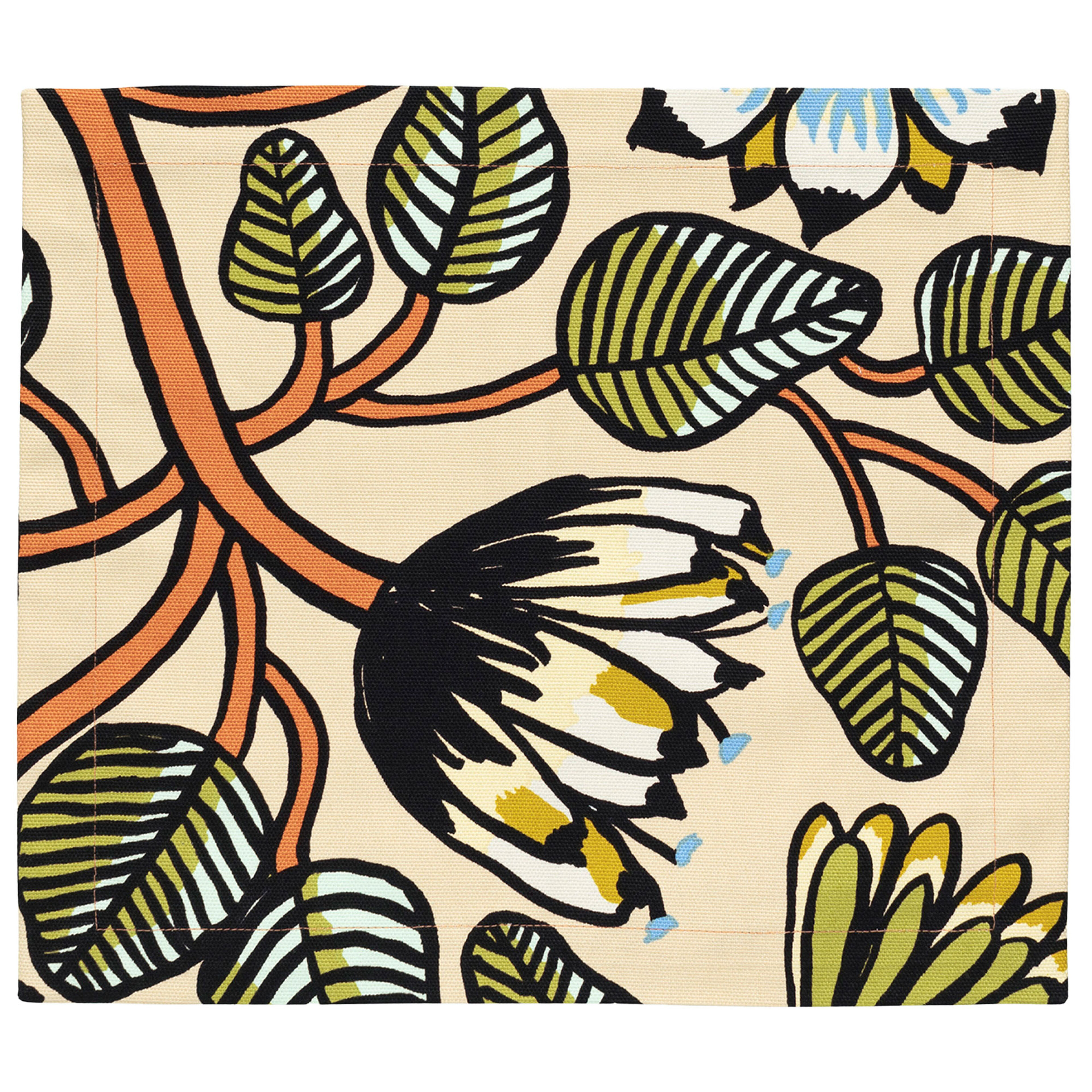 Marimekko Tiara dækkeserviett 35x40 cm, sand/grøn/orange