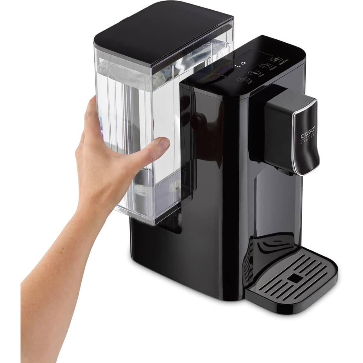 HW550 varmtvandsdispenser, stål/sort