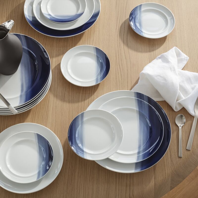 Koppel Dekor tallerken 16 cm, hvid/blå