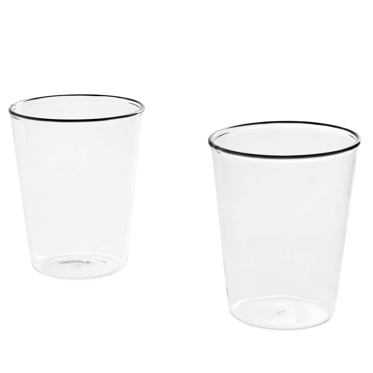 Glas svart kant, 2 st