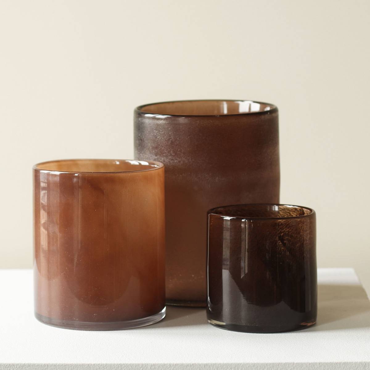 Frost & Lyric telysholdere, 3 stk, brown