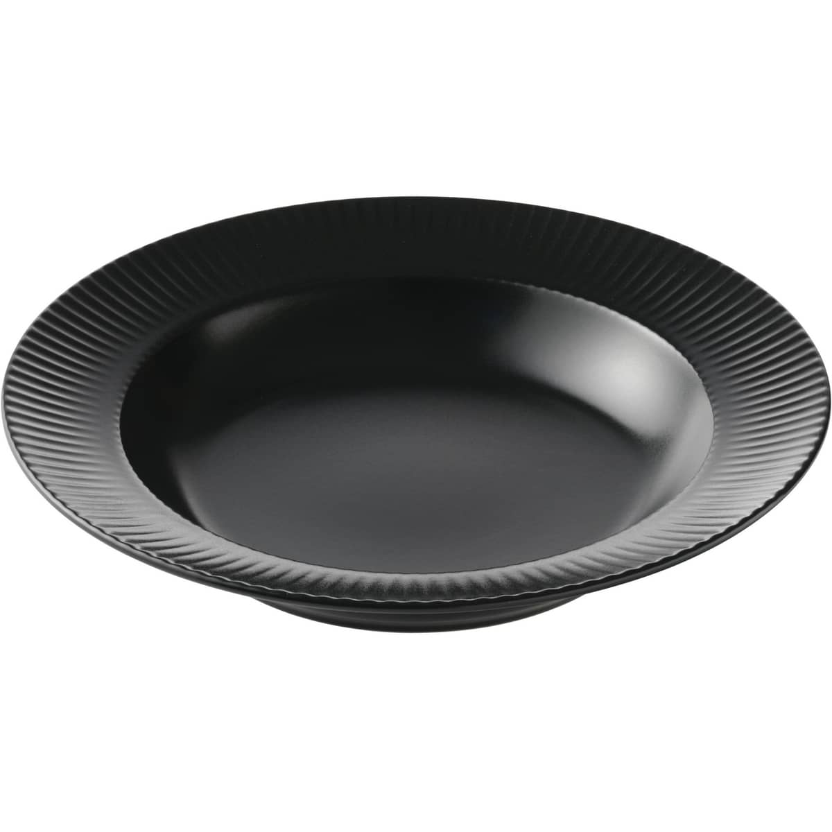 Groovy-syvälautanen 23 cm, musta