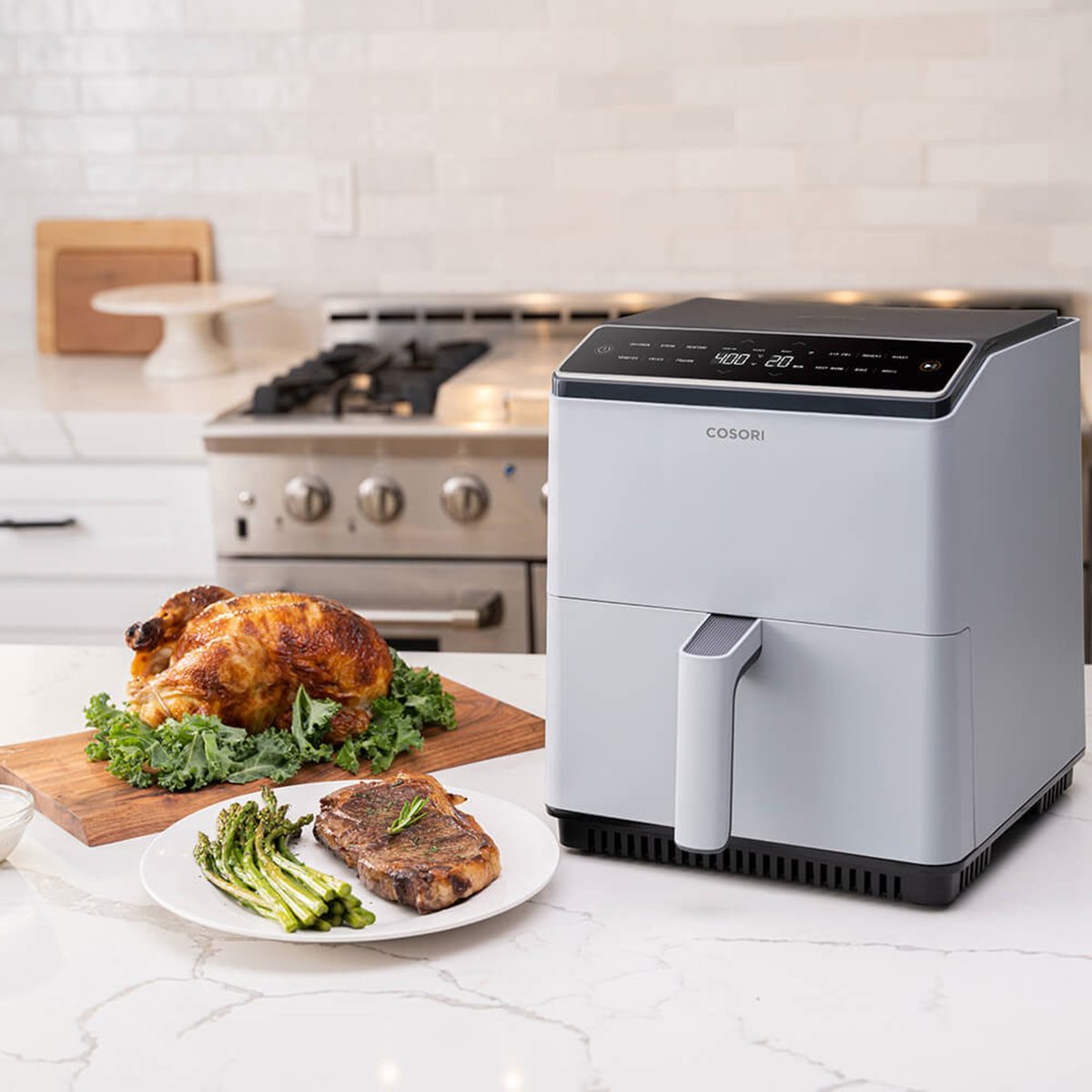 Dual Blaze Airfryer, lysegrå