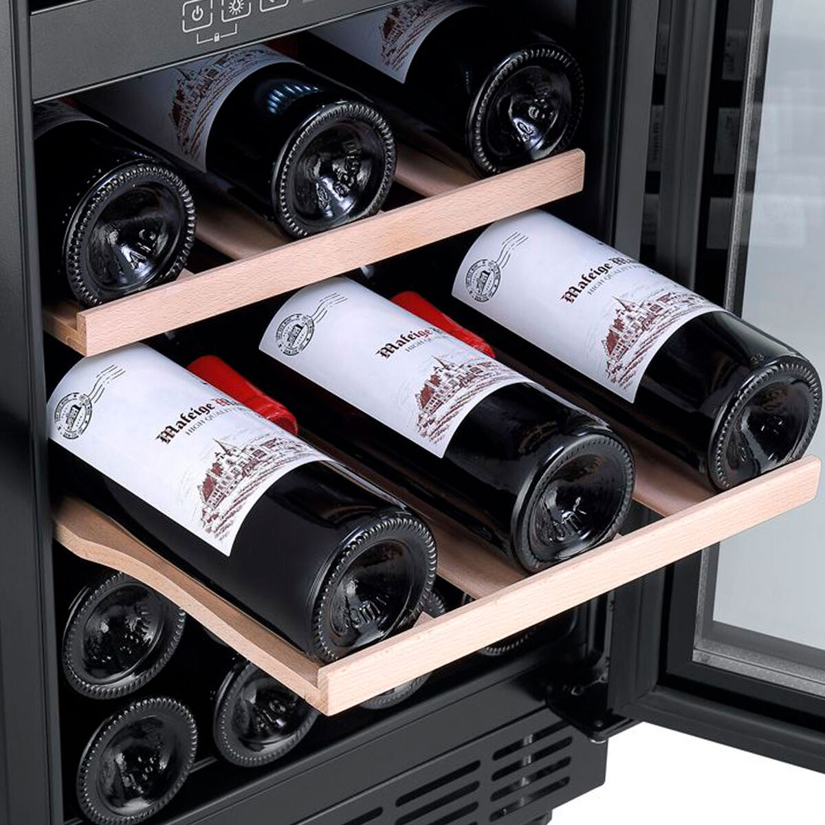 Arctic Collection 40D innbyggbart vinskap 28 flasker, svart