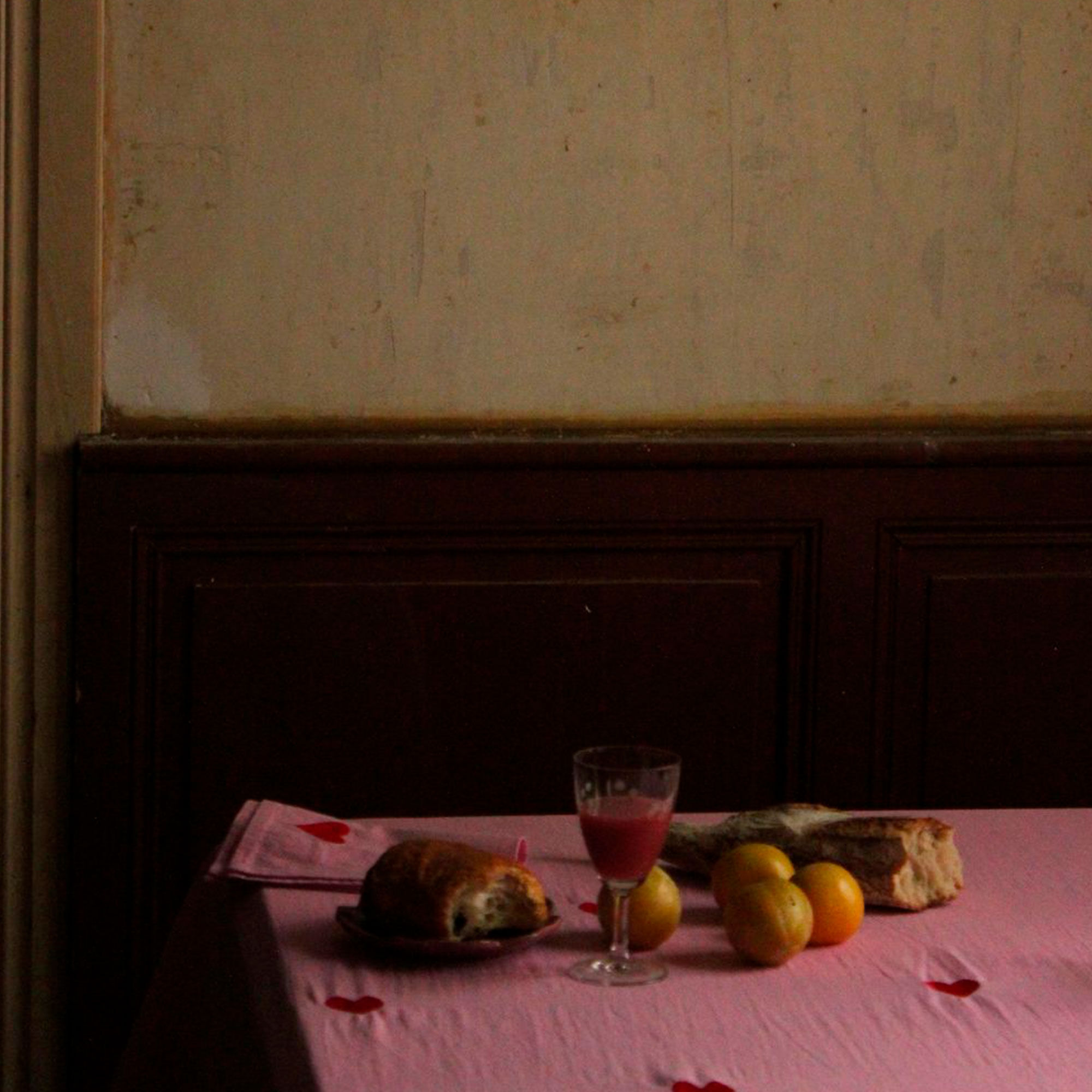 Midnatt Pöytäliina Pink Hearts Rosa 330x145 cm