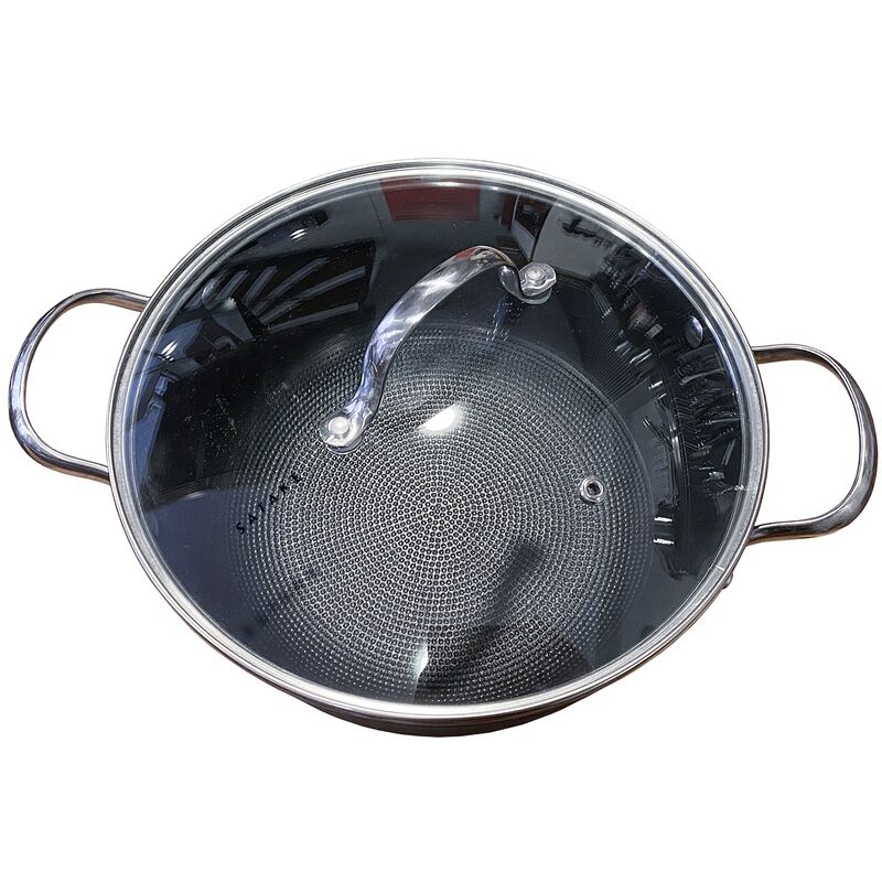 Stegegryde med Glaslåg Letvægtsstøbejern 24 cm.