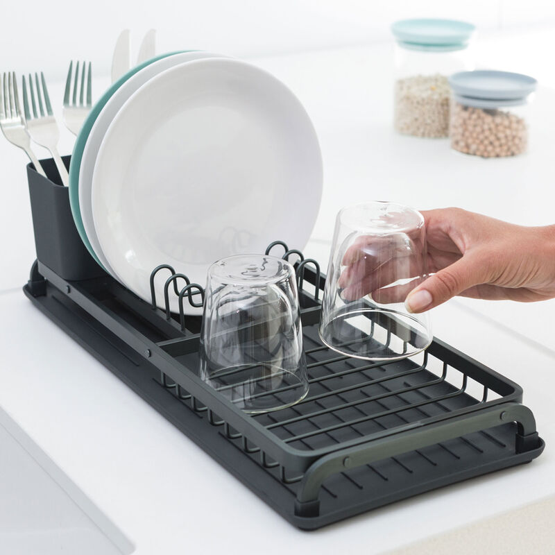 SinkSide kompakt oppvaskstativ, svart