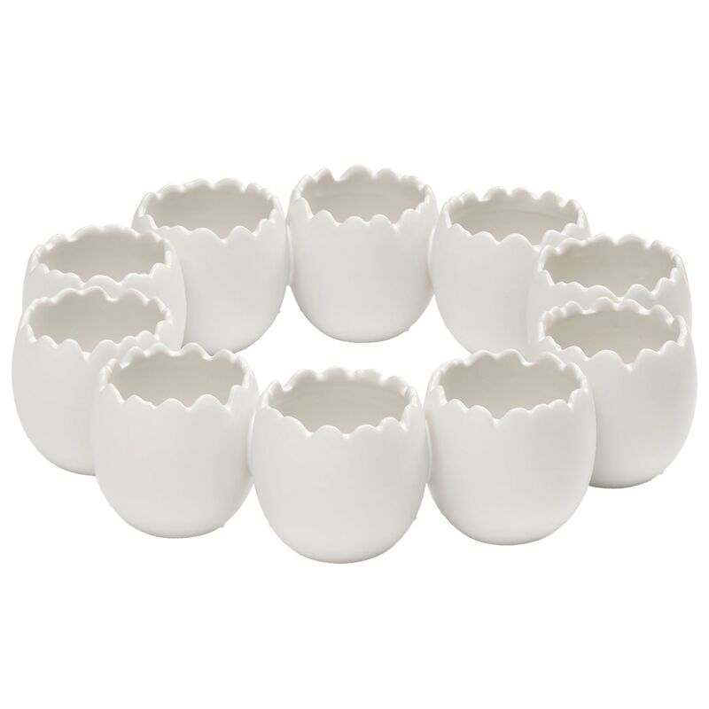 Krans påskepynt, hvid