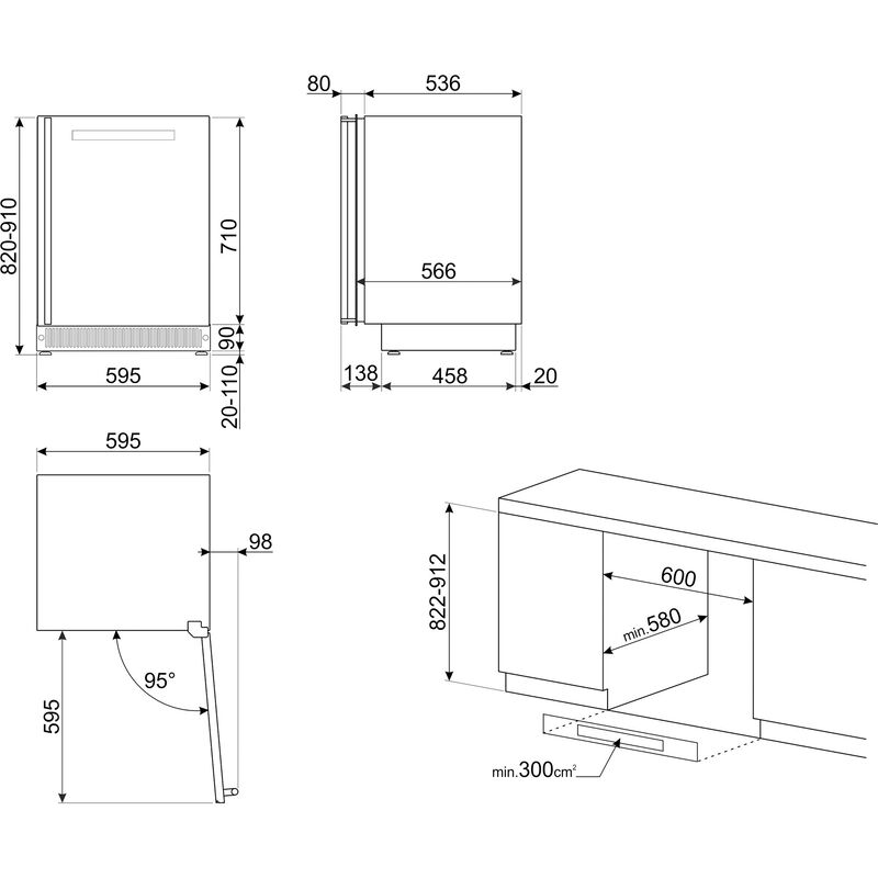 CVI338LX3 vinkyl rostfritt stål, vänsterhängd