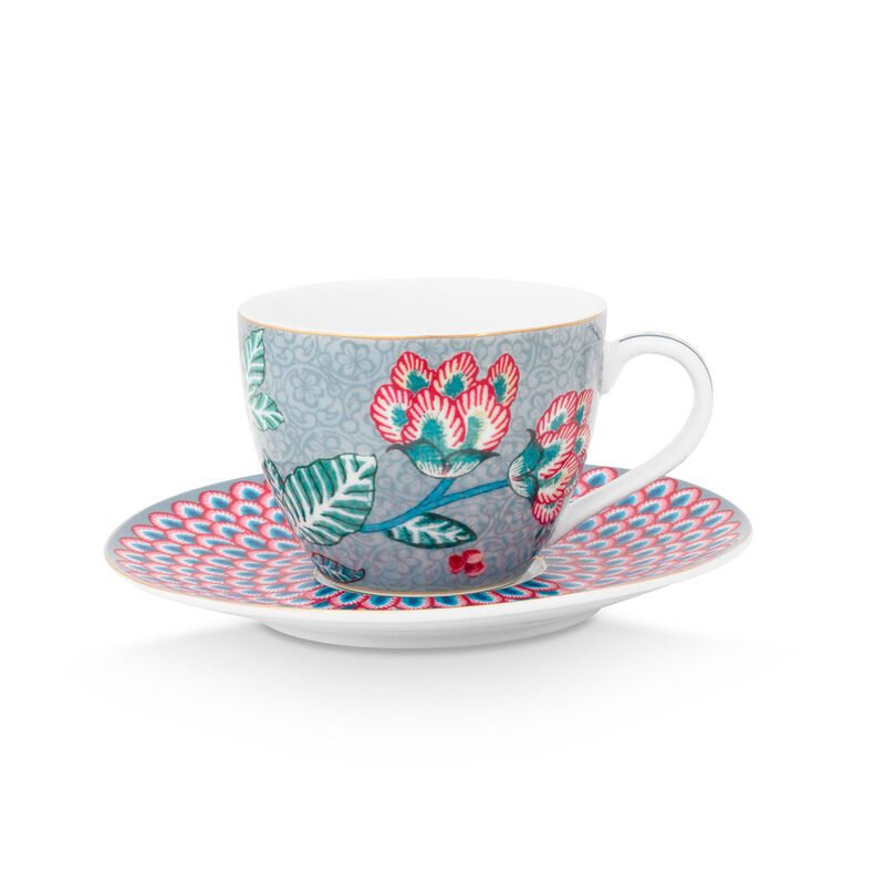 PIP Studio Flower Festival espressokopp 2-pakning, blå