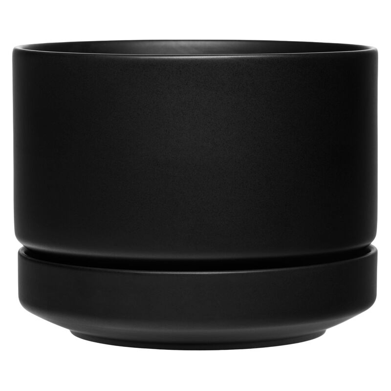 Arabia SN blomsterpotte 19 cm, matt svart