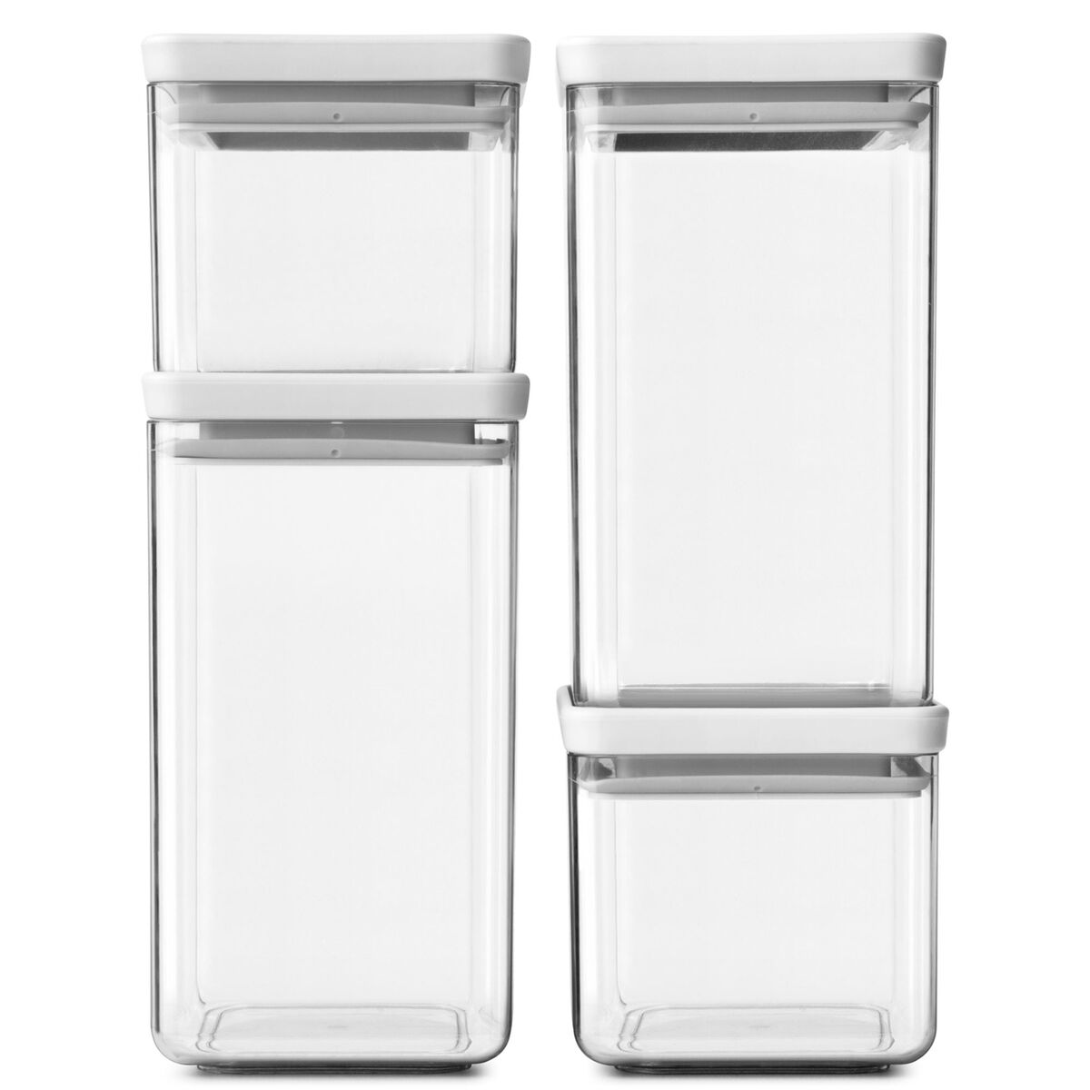 Tasty+ förvaringsburkar 4 st, ljusgrå