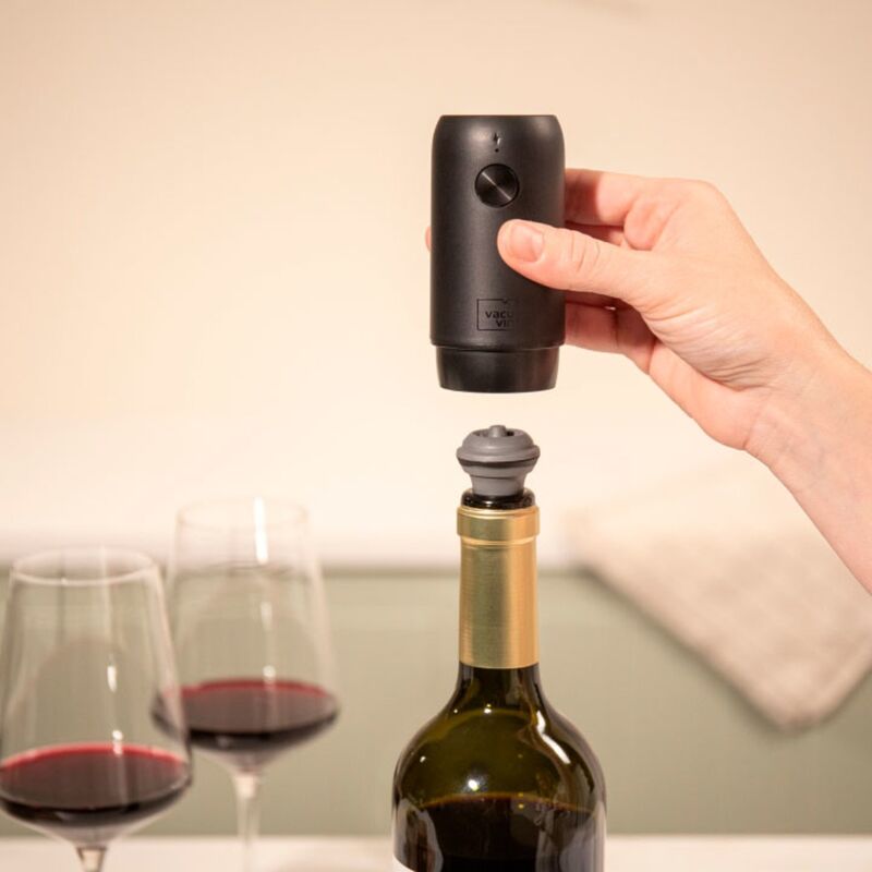 Wine Saver sähköinen viinipumppu, musta