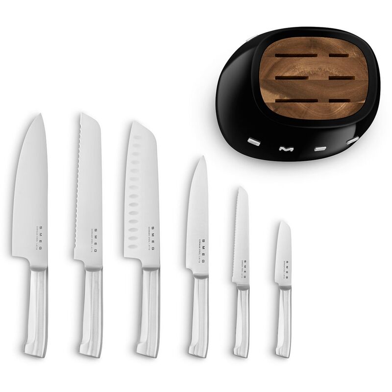 Knivblock med knivar (6 st), svart