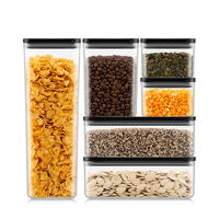 Canteen oppbevaringsbokser 6 deler, svart