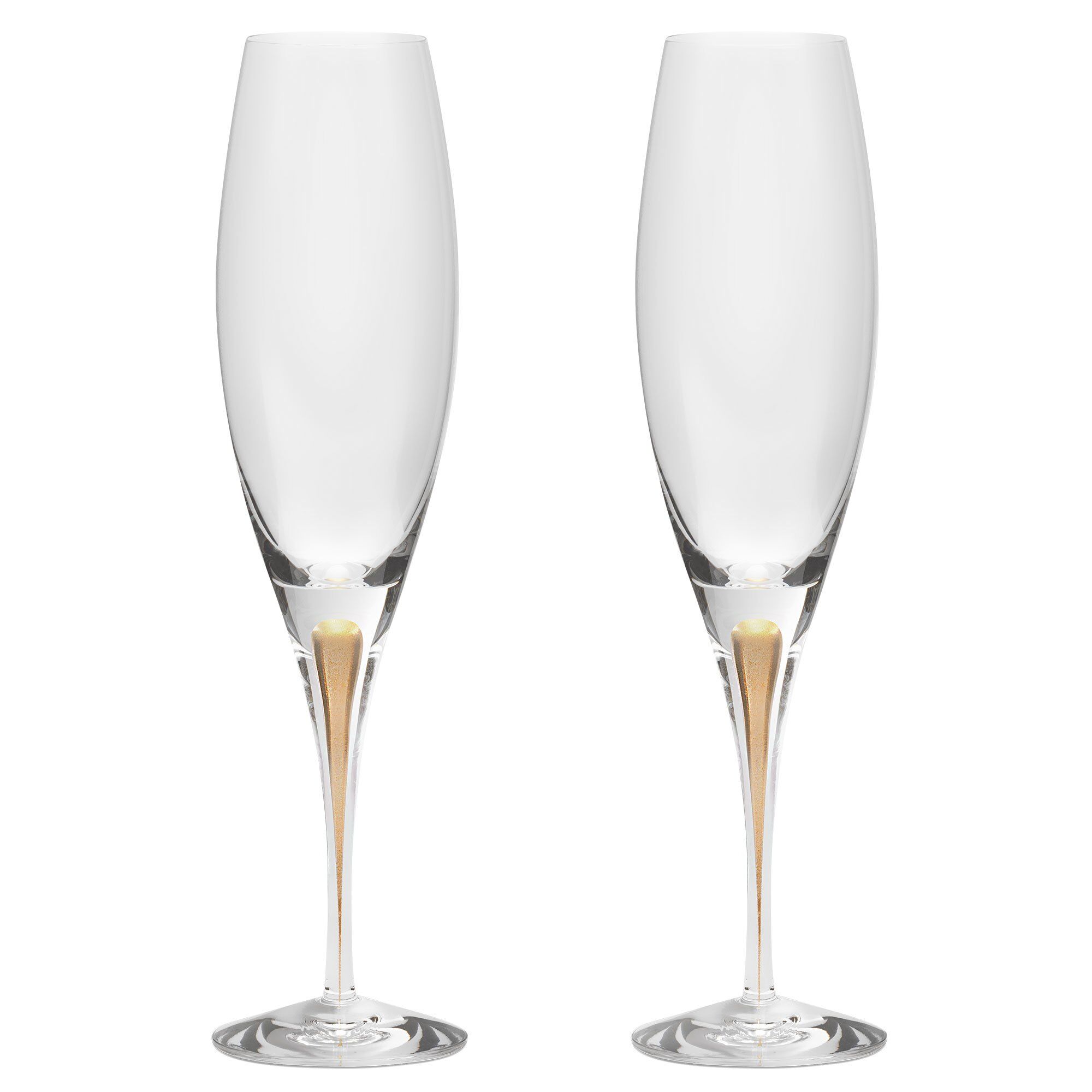 Orrefors Intermezzo champagneglass 26 cl 2-pakning Gull