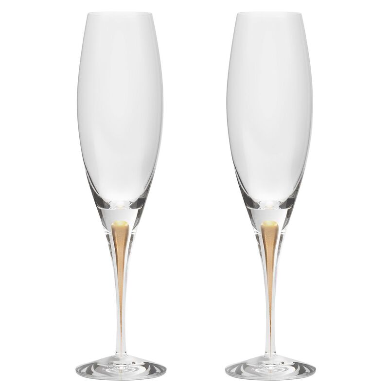 Intermezzo Champagne-glas, guld, 2 st