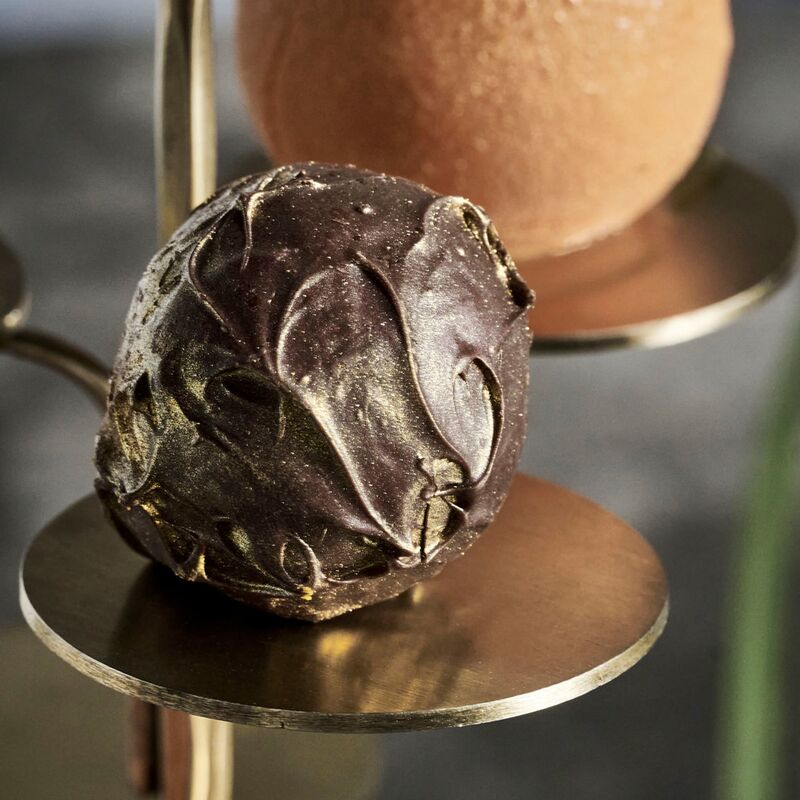 Seny serveringsfat, antikk messing