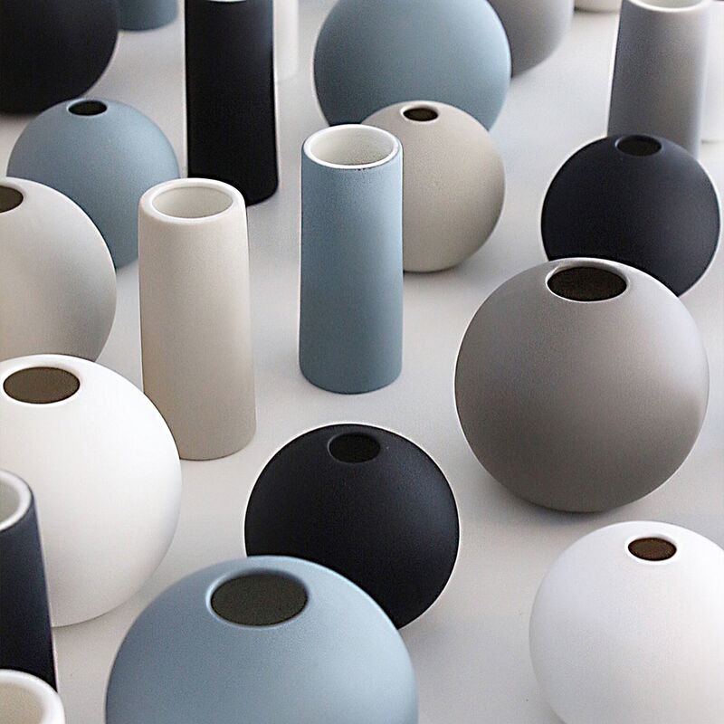 Ball maljakko, 10 cm, white