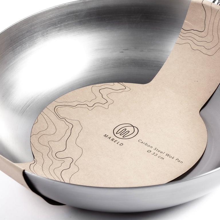 Wok 33 cm, kulstål