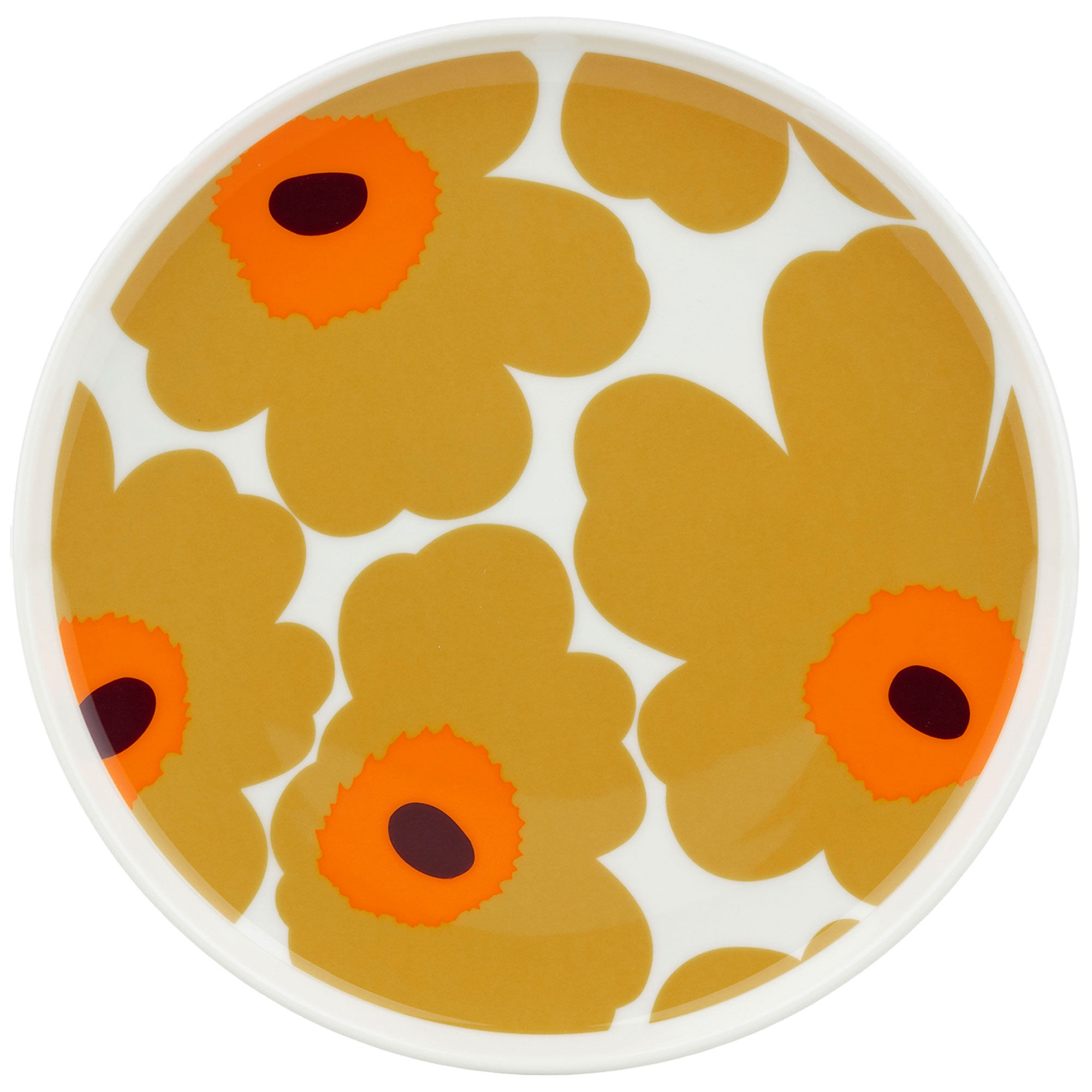 Marimekko Unikko lautanen 20 cm, valkoinen/karamelli