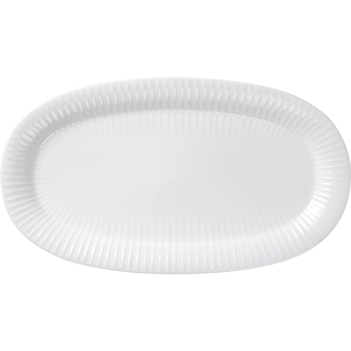 Hammershøi ovalt serveringsfat, hvitt, 40 x 22.5 cm