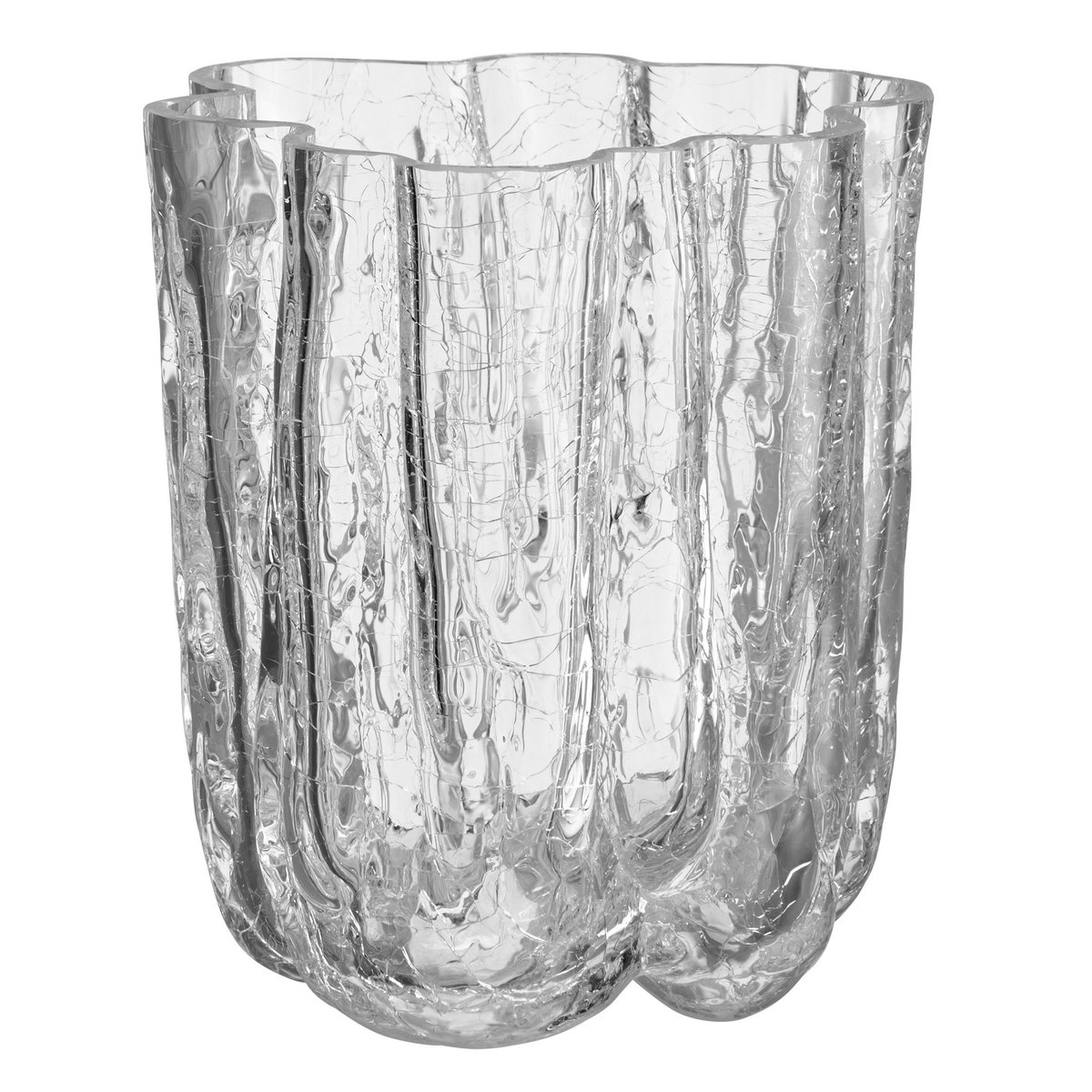 Crackle vase 12,1 cm, klar