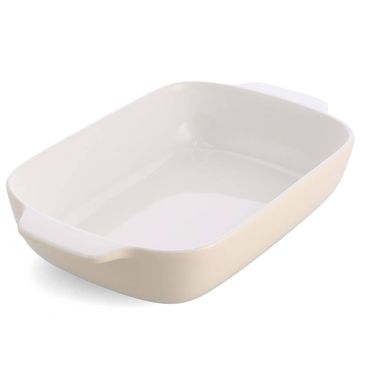Ovnform med låg 40 x 25 x 8,8 cm, creme