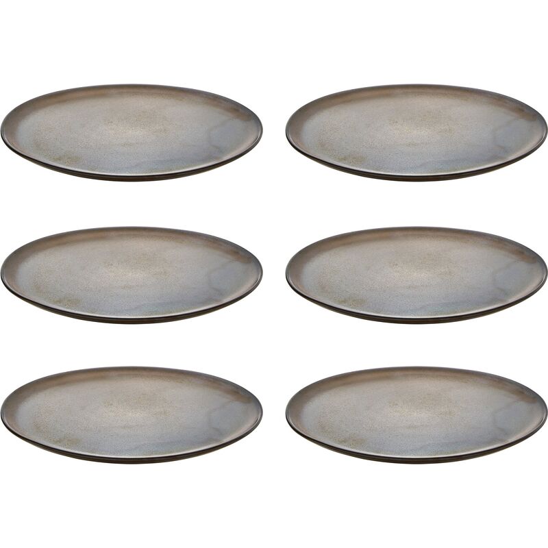 RAW-lounaslautanen 23 cm. 6 kpl, Metallic Brown