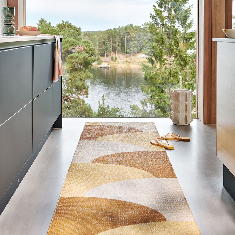 Pappelina Hill teppe 70 × 270 cm, ochre/yellow/cream