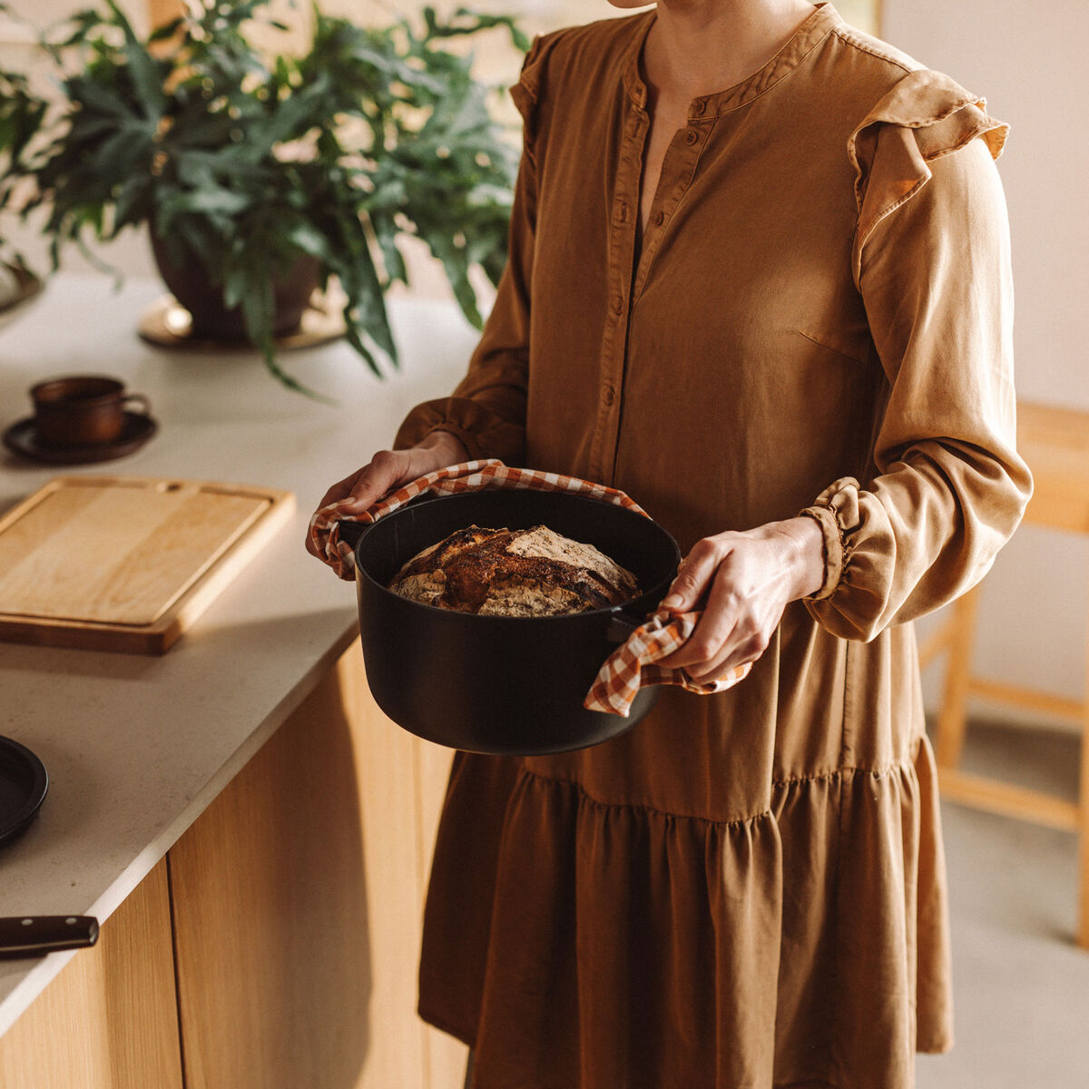Folken støbejernsgryde med låg 4 liter