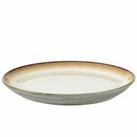 Gastro tallerken 17 cm, grå/kremhvit