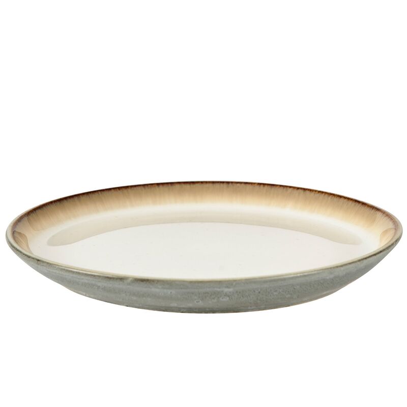 Gastro tallerken 17 cm, grå/kremhvit