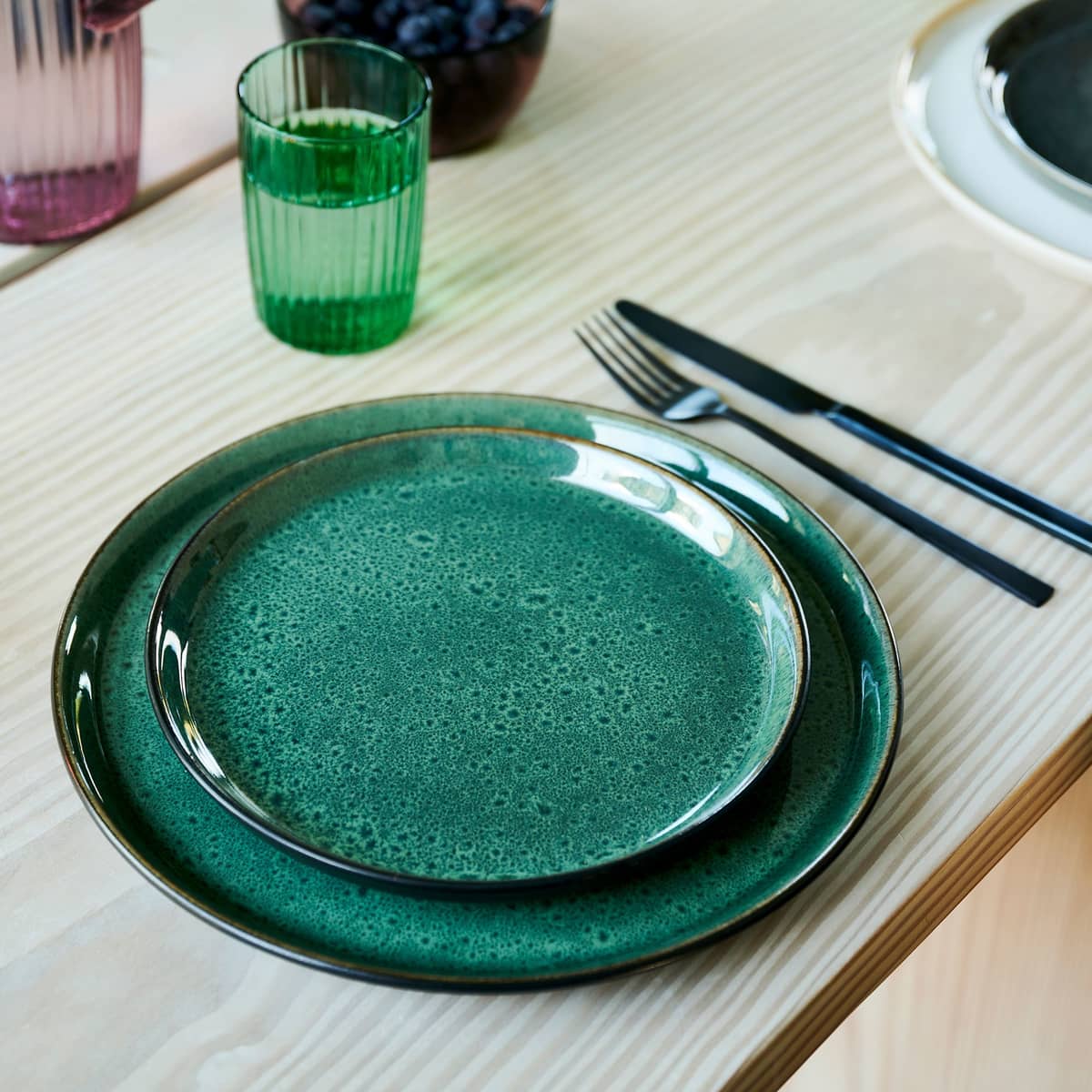 Gastro Tallerken 27 cm, grøn/sort