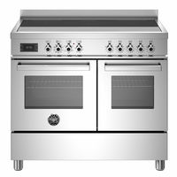 PRO105I2EXT Professional induktionskomfur med dobbeltovn, 100 cm, rustfrit stål