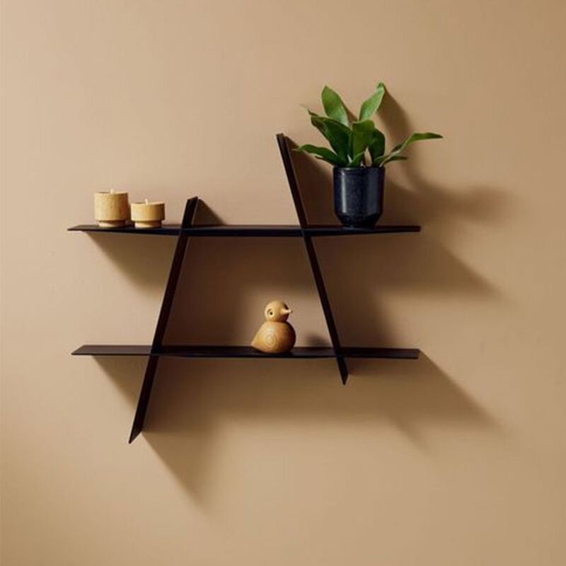 A-Shelf svart stål, medium
