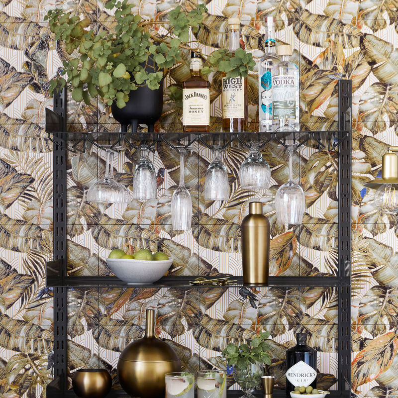 Glasshenger til Fari hylle, svart