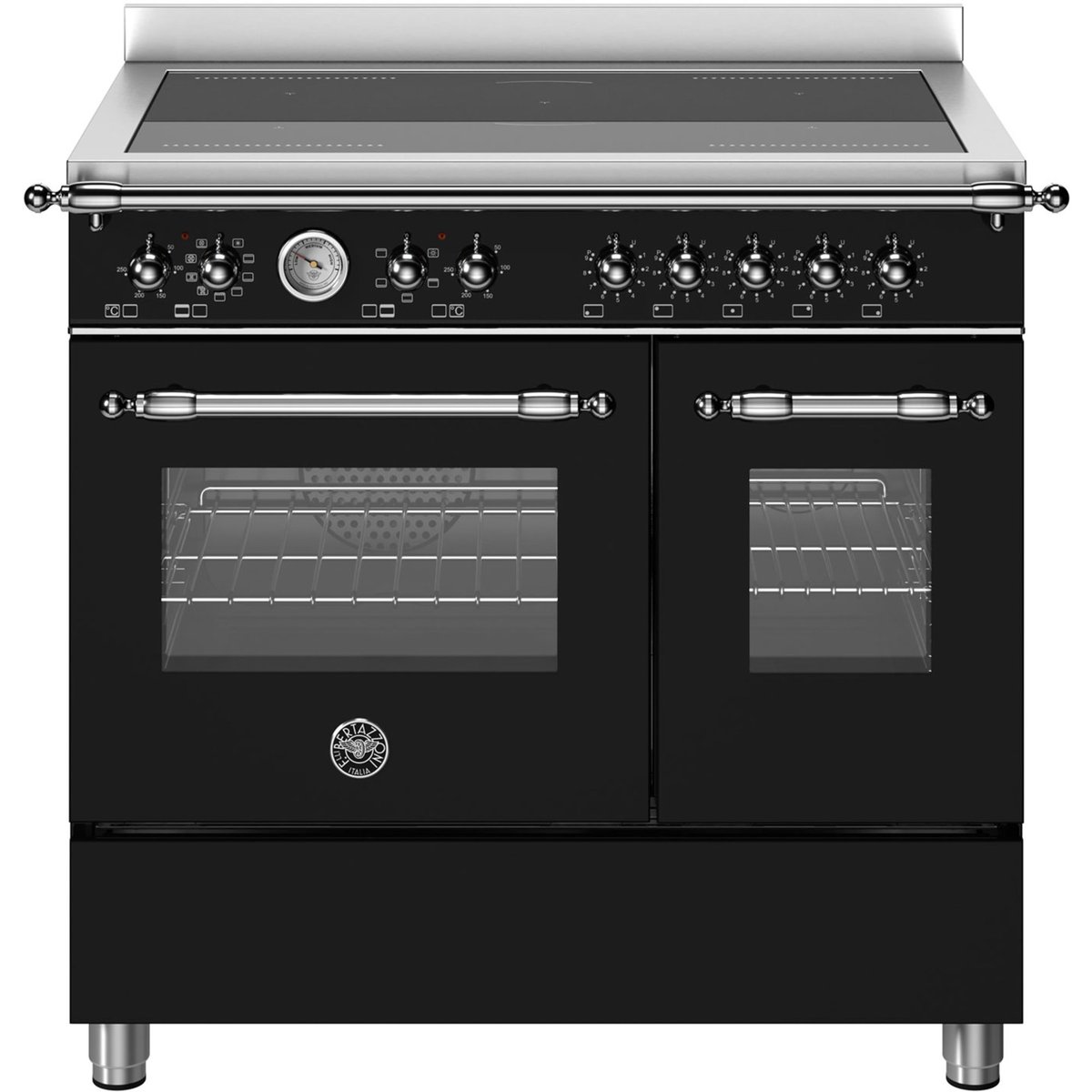 HER95I2ENEC Heritage induktionsspis med dubbelugn 90 cm 5 zoner, mattsvart